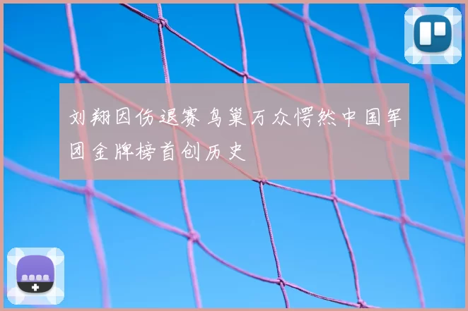 刘翔因伤退赛鸟巢万众愕然中国军团金牌榜首创历史